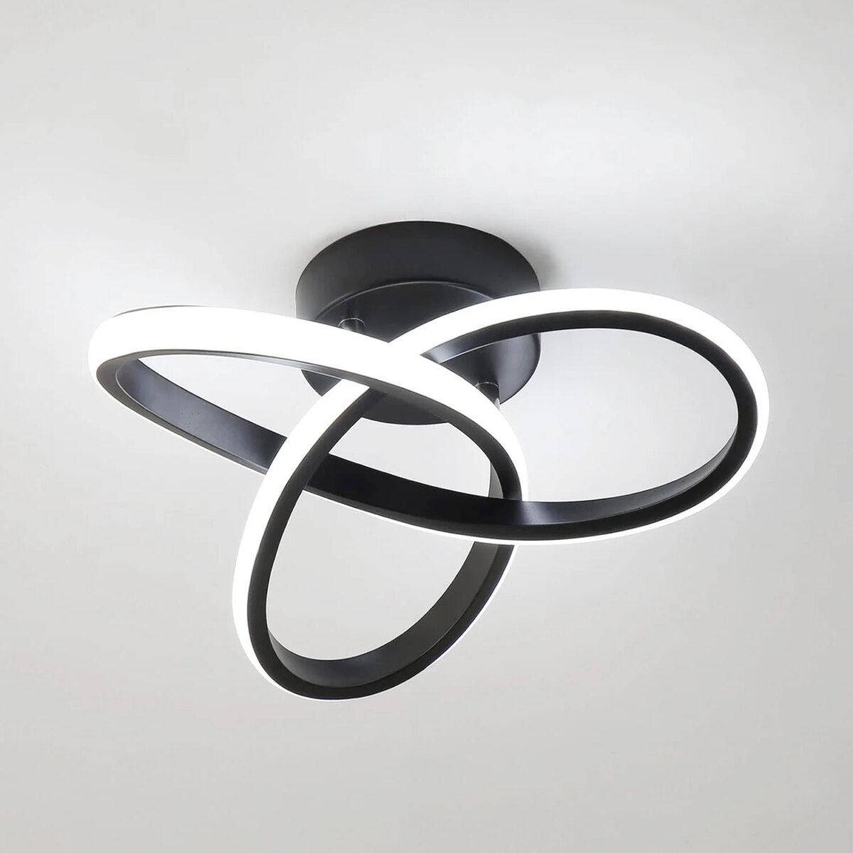 LED Ceiling Light, 22W Black Clover LED Aluminum Ceiling Light, Medium Size White Light 220V Suitable for Living Room, Bedroom, Study: 3 - 5 Days Free Delivery Only UK - Image 1