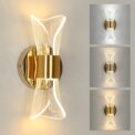 Gold Acrylic Wall Sconce, 12W Led Wall Lamp with 3 Color Temperature Options (3000K/4000K/6500K), Perfect for Hallway: 3 - 5 Days Free Delivery Only UK