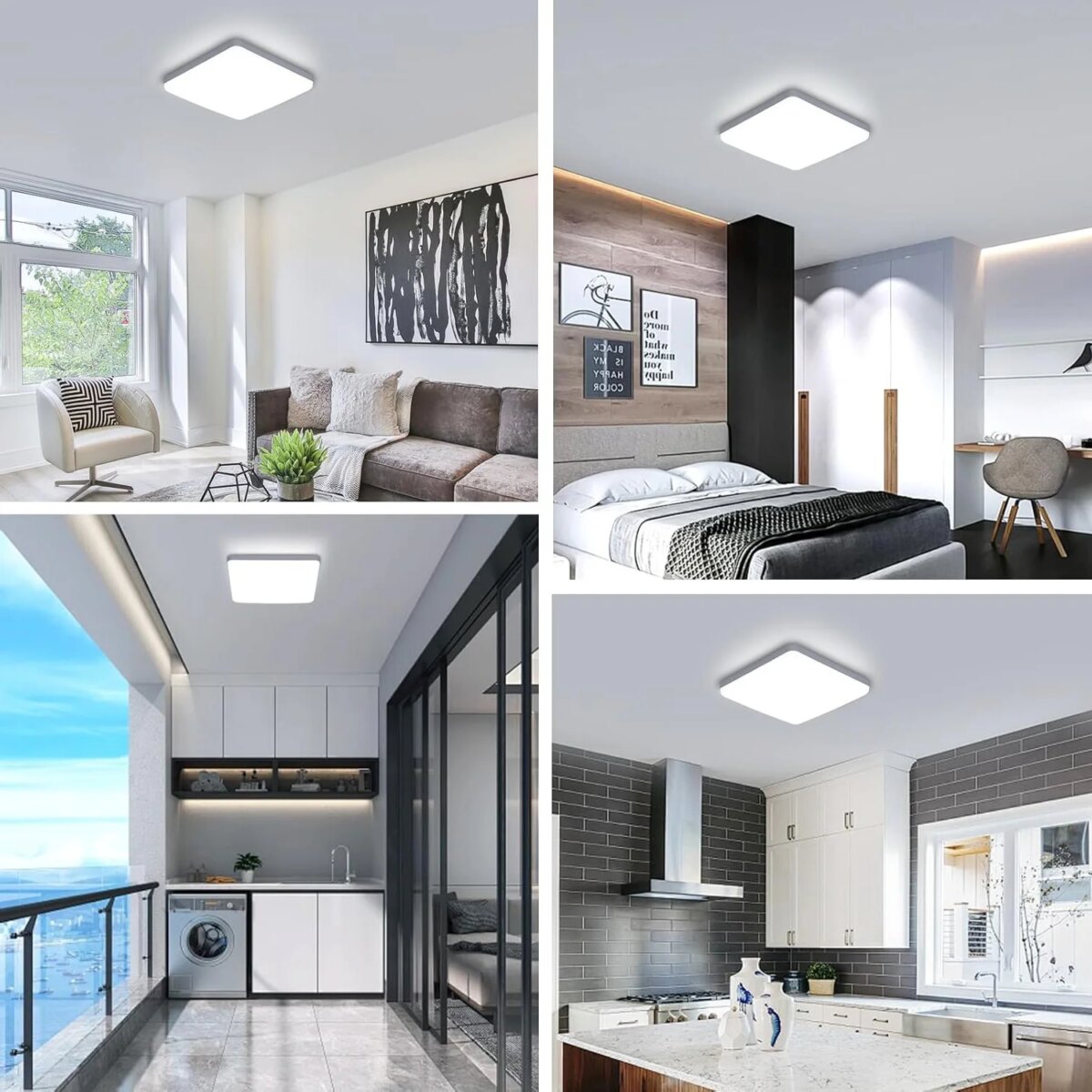 36W Super Bright LED Panel Light, LED Ceiling Lamps,Modern Square Ultra Slim LED Ceiling Lighting for Bedroom, Kitchen: 3 - 5 Days Free Delivery Only UK - Image 6