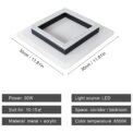 Square Acrylic  Ceiling Light Modern LED Ceiling Lamp,White 6500K LED Ceiling Lights for Bedroom Office Kitchen Living Room: 3 - 5 Days Free Delivery Only UK - Image 2