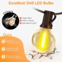 LED String Bulbs Lights Outdoor 20M/30CM  Plastic Bulbs IP44 Courtyard Garden Camping Atmosphere Lighting For Wedding Décor: 3 - 5 Days Free Delivery Only UK - Image 6