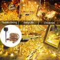 Outdoor Solar Hemp Rope Light String 5M 100LEDs Waterproof 8 Mode Solar Floodlight for Courtyard and Garden Decoration: 3 - 5 Days Free Delivery Only UK - Image 2