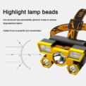Super Bright 5 LED Head Flashlight USB Rechargeable HeadLamp Outdoor Powerful Waterproof Camping Fishing Adventure Head Lantern: 3 - 5 Days Free Delivery Only UK - Image 4