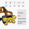 Super Bright 5 LED Head Flashlight USB Rechargeable HeadLamp Outdoor Powerful Waterproof Camping Fishing Adventure Head Lantern: 3 - 5 Days Free Delivery Only UK - Image 3