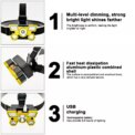 Super Bright 5 LED Head Flashlight USB Rechargeable HeadLamp Outdoor Powerful Waterproof Camping Fishing Adventure Head Lantern: 3 - 5 Days Free Delivery Only UK - Image 2