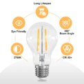 6PCS E27 Vintage Light Bulbs 6W E27 Edison Screw Bulb Warm White 2700K 60W Equivalent E27 LED Bulb Energy Saving Light Bulbs: 3 - 5 Days Free Delivery Only UK - Image 4