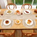 Set of 6 Round Placemats and Coasters Braided Woven Place Mats Washable Heat Resistant Table Mats and Coasters for Dining Table: 3 - 5 Days Free Delivery Only UK - Image 5