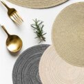 Set of 6 Round Placemats and Coasters Braided Woven Place Mats Washable Heat Resistant Table Mats and Coasters for Dining Table: 3 - 5 Days Free Delivery Only UK - Image 4