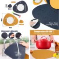 PU Leather Placemat and Coaster Set of 4 Dual-Sided Waterproof Wipeable Place Mats for Home Restaurant Christmas Table Mats: 3 - 5 Days Free Delivery Only UK - Image 2