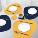 PU Leather Placemat and Coaster Set of 4 Dual-Sided Waterproof Wipeable Place Mats for Home Restaurant Christmas Table Mats: 3 - 5 Days Free Delivery Only UK