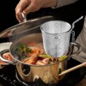 Stainless Steel Pasta Strainer with Handle, Food Dumpling Noodle: 3 - 5 Days Free Delivery Only UK