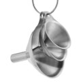 3 Piece Stainless Steel Funnels Set with Handle Kitchen Funnel Set Multipurpose for Transferring Liquid Dry Ingredients Powder: 3 - 5 Days Free Delivery Only UK - Image 4