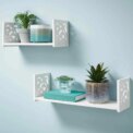 Modern U-shaped wall-mounted shelf  2PCS, set Multifunctional wooden floating board rack Kitchen living room storage rack: 3 - 5 Days Free Delivery Only UK