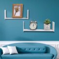 Modern U-shaped wall-mounted shelf  2PCS, set Multifunctional wooden floating board rack Kitchen living room storage rack: 3 - 5 Days Free Delivery Only UK - Image 4