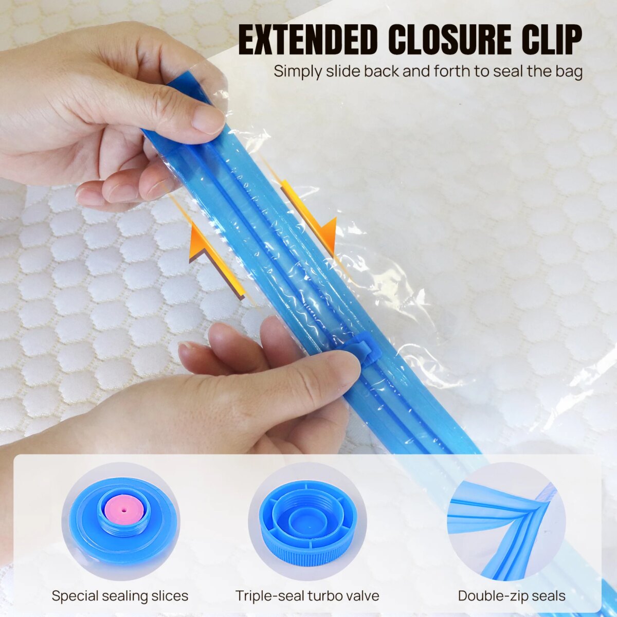 12-Pack Vacuum Compression Storage Bags for Clothes, with Electric Pump - Reusable Space Saver Bags for Travel, Duvets Storage: 3 - 5 Days Free Delivery Only UK - Image 3