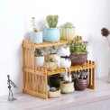2 Tier Decorative Tabletop Wood Plant Stand Display Shelf: 3 - 5 Days Free Delivery Only UK - Image 2