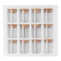 12Pcs Glass Spice Jar Set with Bamboo Lids Kitchen Storage Bottle: 3 - 5 Days Free Delivery Only UK - Image 4
