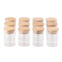 12Pcs Glass Spice Jar Set with Bamboo Lids Kitchen Storage Bottle: 3 - 5 Days Free Delivery Only UK