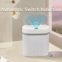 12L Smart Induction Trash Can White Smart Sensing Household Waterproof Intelligent Trash Bin for Bedroom Bathroom Kitchen: 3 - 5 Days Free Delivery Only UK  Office