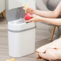 12L Smart Induction Trash Can White Smart Sensing Household Waterproof Intelligent Trash Bin for Bedroom Bathroom Kitchen: 3 - 5 Days Free Delivery Only UK  Office - Image 4