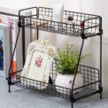 Standing 2 Tiers Spice Herb Jar Rack Holder Storage Organizer Counter Shelf Black: 3 - 5 Days Free Delivery Only UK - Image 6