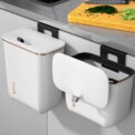 Kitchen Bathroom Hanging Waste Bin with Lid Wall Mounted Garbage Can for Cabinet Under Sink Waste Garbage Compost Bin: 3 - 5 Days Free Delivery Only UK