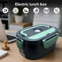 Portable Electric Lunch Box  Stainless Steel Heated Food Container for Car/Office/Home Dining Box Microwave Oven: 3 - 5 Days Free Delivery Only UK