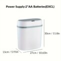 Smart 12L Trash Can Home Kitchen Bathroom Smart Sensing Household Cleaning Waterproof Storage Tools White: 3 - 5 Days Free Delivery Only UK - Image 6