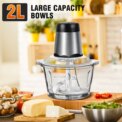 2L Electric Food Chopper Vegetable Chopper Small Food Processor Meat Grinder Mixer Electric Dicer with 2 Speeds Meat Mincer: 3 - 5 Days Free Delivery Only UK - Image 4