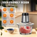 2L Electric Food Chopper Vegetable Chopper Small Food Processor Meat Grinder Mixer Electric Dicer with 2 Speeds Meat Mincer: 3 - 5 Days Free Delivery Only UK - Image 3