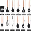 12-Piece Silicone Kitchen Utensils Set Nonstick Cooking Spoon And Baking Tools: 3 - 5 Days Free Delivery Only UK - Image 2