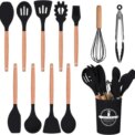 12-Piece Silicone Kitchen Utensils Set Nonstick Cooking Spoon And Baking Tools: 3 - 5 Days Free Delivery Only UK