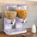 1 White Modern Food Dispenser Cereal Containers Storage Dispenser: 3 - 5 Days Free Delivery Only UK - Image 2