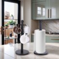 6 Cup Mug Holder with Paper Towel Roll Holder Free-Standing Cup Rack (Black): 3 - 5 Days Free Delivery Only UK - Image 4