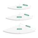 3PCS Floating Corner Shelf Wall Mounted Storage Rack Bookshelves Home Furniture  Decor  Wall Shelf Corner Wall Shelf: 3 - 5 Days Free Delivery Only UK - Image 2