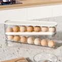 Automatic Scrolling Egg Holder with Lid Refrigerator Rolling Egg Holder Automatic 12 Count Egg Dispenser for Fridge Refrigerator: 3 - 5 Days Free Delivery Only UK - Image 5