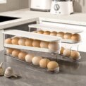 Automatic Scrolling Egg Holder with Lid Refrigerator Rolling Egg Holder Automatic 12 Count Egg Dispenser for Fridge Refrigerator: 3 - 5 Days Free Delivery Only UK - Image 4