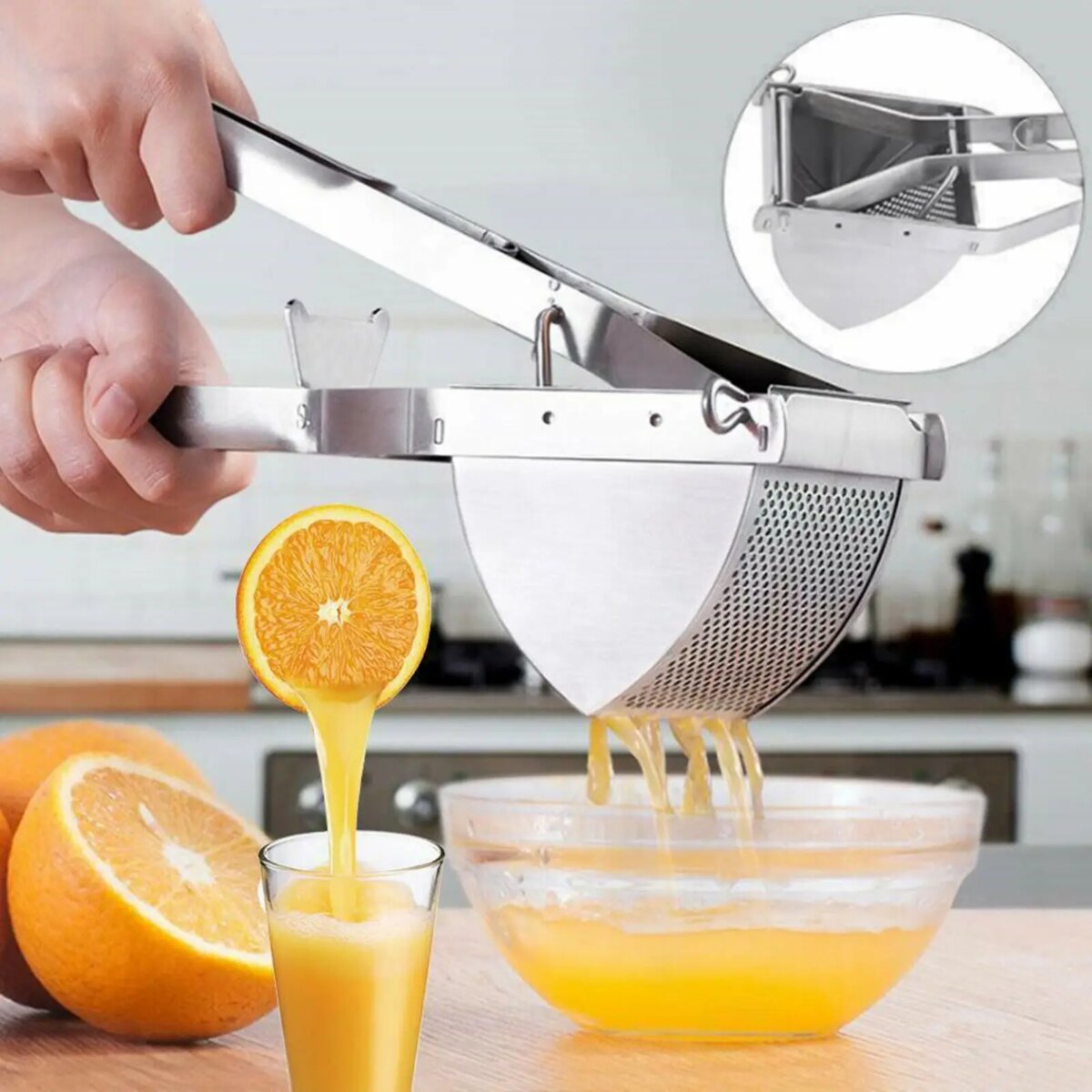 New Large Stainless Steel Potato Ricer Masher Fruit Press Juicer Crusher Squeeze: 3 - 5 Days Free Delivery Only UK - Image 3