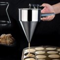 Pancake Batter Dispenser with 4 Nozzles Multi-Caliber Stainless Steel Funnel Cake Dispenser with Stand Great for Baked Goods: 3 - 5 Days Free Delivery Only UK - Image 2