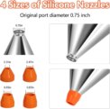 Pancake Batter Dispenser with 4 Nozzles Multi-Caliber Stainless Steel Funnel Cake Dispenser with Stand Great for Baked Goods: 3 - 5 Days Free Delivery Only UK - Image 4