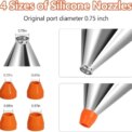 Pancake Batter Dispenser with 4 Nozzles Multi-Caliber Stainless Steel Funnel Cake Dispenser with Stand Great for Baked Goods: 3 - 5 Days Free Delivery Only UK - Image 3