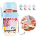 4 Pack Carry Breakfast Cups Salad Cups Yogurt Cereal Oatmeal Snacks Parfait Containers and Salad Dressing Holders with Lid Spoon: 3 - 5 Days Free Delivery Only UK - Image 5
