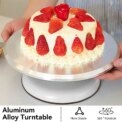 Aluminium Alloy Revolving Round Shape Cake Turntable 12 Inch Rotating Cake Stand for Cake, Cupcake Decorating Supplies: 3 - 5 Days Free Delivery Only UK - Image 5