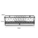 50CM Wall Mounted Metal Wine Glass Rack Drink Bottle Storage Display Shelf, Black: 3 - 5 Days Free Delivery Only UK - Image 5