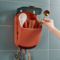 Wall Hanging Chopsticks Box Kitchen Utensil Cutlery Organizer With Drain Holes Bottom Hooks Lid Wall-Mounted Utensils Organizer: 3 - 5 Days Free Delivery Only UK