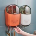 Wall Hanging Chopsticks Box Kitchen Utensil Cutlery Organizer With Drain Holes Bottom Hooks Lid Wall-Mounted Utensils Organizer: 3 - 5 Days Free Delivery Only UK - Image 2