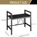Adjustable Space-Saving Microwave Rack – 100kg Capacity, Kitchen Shelf with Hooks & Storage Organizer (Black): 3 - 5 Days Free Delivery Only UK - Image 4