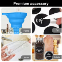 12pc 120ML bottle Glass Spice Bottle Jars Spice Jar Set Transparent Seasoning Storage Bottles Kitchen Salt Bottle: 3 - 5 Days Free Delivery Only UK - Image 5