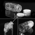 12pc 120ML bottle Glass Spice Bottle Jars Spice Jar Set Transparent Seasoning Storage Bottles Kitchen Salt Bottle: 3 - 5 Days Free Delivery Only UK - Image 6
