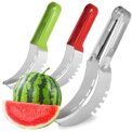 Stainless Steel Watermelon Slicer with Non-Slip Handle Fruit Divider Melon Fruit Slicer Kitchen Gadgets for Pineapple Cantaloupe: 3 - 5 Days Free Delivery Only UK